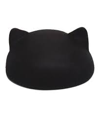 Black Cat Ear Wool Beret Cat Ear Beret Black Berets Wool Berets