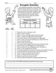 Science Worksheet Types Of Energy The Mailbox Kinetic And Potential Energy Science Worksheets Middle School Science