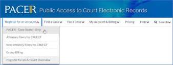 Registering for an Individual PACER Account – U.S. District Court