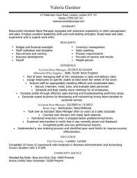 Here below you can find a full transcription. Assistant Store Manager Cv Template Cv Samples Examples