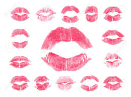 Set Of 15 Imprint Of Pink Lipstick Silhouettes Of Light Pink Royalty Free Cliparts Vectors And Stock Illustration Image 46226691
