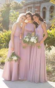 Satin And Chiffon Bridesmaid Gown Sorella Vita Sorella Vita Bridesmaid Dresses Halter Bridesmaid Dress Flared Bridesmaid Dresses