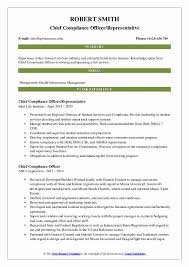 chief compliance officer resume samples