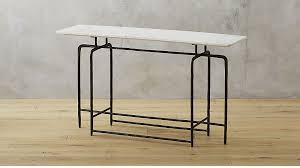 Black And White Striped Console Table Sophia Marble Console Table 549 Sale 699 Reg 54 Wx15 Dx30 H Cb2 Marble Console Table Console Table Modern Console Tables