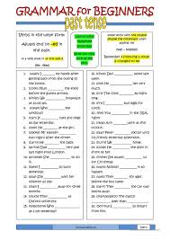 Grammar For Beginners Past Tense Weak Form English Esl Worksheets For Distance Learning And Physical Classrooms