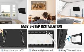 A big tv in a big room can be mounted higher on the wall because the upward viewing angle is decreased when you sit farther from the tv. Amazon Com Mounting Dream Tilt Tv Wall Mount Bracket For 42 84 Inch Led Lcd Flat Screen Tvs Tv Mount Up To Vesa 800 Mm And 132 Lbs One Piece Wall Plate Easy For Tv