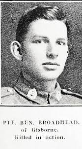 Pte. Ben. Sanderson, of Okupu, killed in action