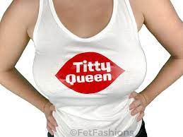 Busty Big Boobs Clothing Slutty Shirt Tank Top Bimbo - Titty Queen ~ Tank  Top | eBay