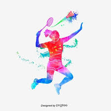 Creative And Colorful Silhouettes Of Badminton Players Multicolored Sports Bodybuilding Png Transparent Clipart Image And Psd File For Free Download Cartoon Clip Art Badminton Clip Art