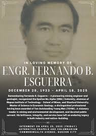 MGB Region II Regional Director Mario A. Ancheta and MGB IX Regional  Director Hernani G. Abdon were recognized by the Philippine Society of the  Mining Engineers as the Most Outstanding Mining Engineer