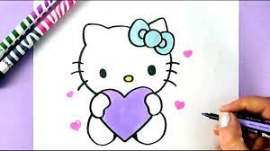 Check spelling or type a new query. How To Draw Hello Kitty With Love Hearts Easy Drawing Tutorial Youtube