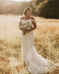 The Dreamiest Bohemian Wedding Photo From This Melissa Sweet Bride Davids Bridal Wedding Dresses Sweet Wedding Dresses Trumpet Wedding Dress