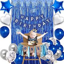 The boys are always changing their minds on what kind of birthday party they want. Blue Birthday Party Decoration Happy Birthday Banner Confetti Ballo Theme My Party