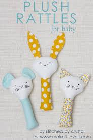 Click any photo to enlarge it. Sew A Plush Rattle For Baby A Bunny Cat Mouse Make It And Love It