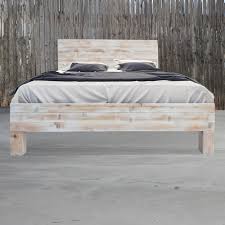 Bed frames are one of the most important pieces of furniture in the bedroom. Rustic Beach Wood Whitewashed Barn Wood Style Bed Frame Headboard Urban Billy