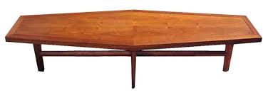 It measures approximately 18 tall which is a standard coffee table height, and a perfect fit with your couch. Nakashima For Widdicomb Coffin Shaped Coffee Table At 1stdibs