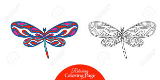 Butterflies coloring pages for adults. Decorative Butterfly Coloring Book For Adult And Older Children Coloring Page With Colored Sample Outline Drawing Vector Illustration Royalty Free Cliparts Vectors And Stock Illustration Image 57545525
