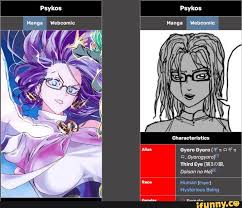 Psykos Psykos Characteristics Alias Gyoro Gyore (3 Gyorogyoro)" Third Eye  (230 Daisan no Me)?! Race Human (Esper) Mysterious Being - iFunny