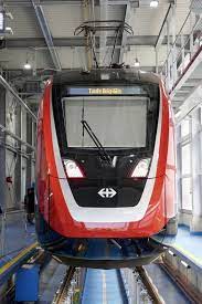 die front des twindexx rabe 502 404 brig glis am 29 6 19 anlasslich der tag der offenen tur in der sbb serviceanlage i tag der offenen tur eisenbahn bundesbahn