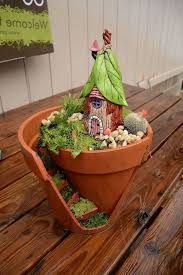 Bunny cacti grow natively in northern mexico and many deserts in the southwestern united states. Broken Pot Transformed Into A Diy Fairy House Decorated With Faux Stairs Green Moss And Pebbles Cactus And A Hand Diy Fairy Fairy House Diy Fairy Garden Diy