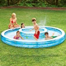 Intex Inflatable Swim Center Family Lounge Pool 105 X 105 X 26 Walmart Com In 2020 Inflatable Swimming Pool Kids Swimming Pool