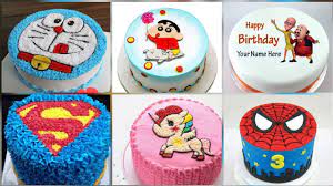 Top tier is a tall 6 inch round at 9 inches high. Cartoon Face Cake Design For Boy Girl Happy Birthday Cake Decoration Ideas Cartoon Theme Cake Youtube