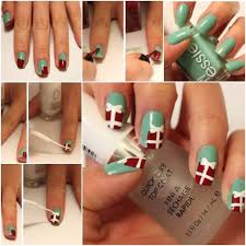 Gel & acrylic nail art tips design 1pcs dotting painting pen polish brush set. 20 Cutest Christmas Nail Art Diy Ideas Diy Holiday Gift Box Nail Art Tutorial Neglelak Negle