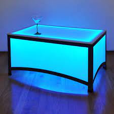 It also features a magnetic tabletop that attaches to the sturdy metal frame in a snap. Led Coffee Table Novocom Top