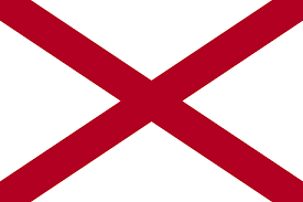 The alabama legislation does not specify whether the flag should be square or rectangular (only that the bars be at least 6 inches broad), and it is seen both ways. File Flag Of Alabama Svg Wikimedia Commons