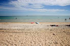 Chelsea beach is a beautiful beach with beach boxes and a small cafe. Chelsea Beach Melbourne By Natasha Abrahams