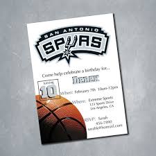 Birthday Party San Antonio San Antonio Spurs Digital Birthday Invitation Custom Nba Basketball Basketball Birthday Party Invitations Birthday Invitations Basketball Birthday Invitations