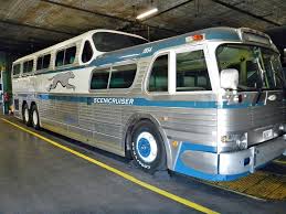 Image result for Silver 1990 Greyhound Bus