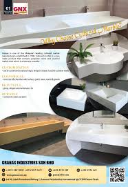 Henry siow ceo, solid point precesion manufacturing sdn. Bath Tub Basin Solid Surface Top Granax Industries Sdn Bhd Wospace Home Living Magazine