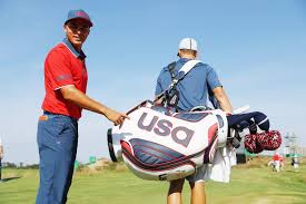 The men's and women's individual events. Rickie Fowler And Team Usa Olympic Golf Bag Golf Bags Olympic Golf Golf Swing