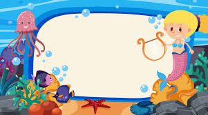 You are sure to come up with lots of uses for our sea creature templates. Frame Template Design With Sea Creatures Under The Ocean 1211834 Vector Art At Vecteezy