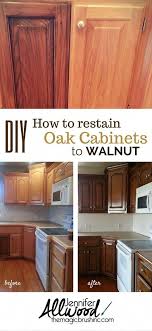 How To Change Your Tired Oak Kitchen Cabinets To A Dark Walnut Stain Themagicbrushinc S Video H In 2020 Stained Kitchen Cabinets Oak Kitchen Cabinets Kitchen Cabinets