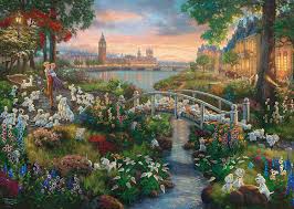 Thomas kinkade disney puzzles 1000 pieces. 101 Dalmations Schmidt Disney Premium Thomas Kinkade Jigsaw Puzzle 1000 Piece Gamebreaker