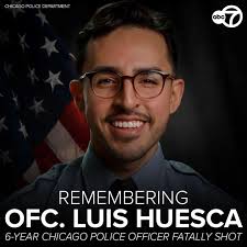 We joined the family and friends of Officer Luis Huesca yesterday at a  memorial roll call in his honor at Gold Star Families Memorial & Park. The  Chicago Police Department will continue
