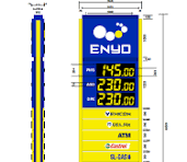 Nigeria gas price sign for ENYO gas station 888.88 Yellow ...
