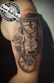 Eternalink Killerink Clocktattoo Hourglasstattoo Rosetattoo New Ideas Maoritattoo Maori Tattoos Hourglass Tattoo Hour Glass Tattoo Clock Tattoo