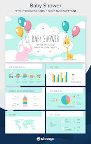 Baby Shower Free Template In 2020 Powerpoint Powerpoint Design Templates Google Slides Themes