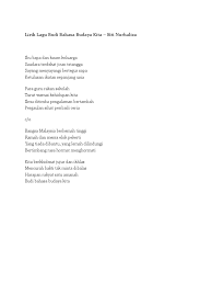 Lirik Lagu Budi Bahasa Budaya Kita