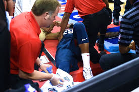 Paul george's broken leg injury. Paul George S Leg Injury Puts Focus On Placement Of Hoop Stanchions Bleacher Report Latest News Videos And Highlights