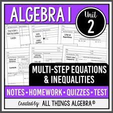Unit 1 points, lines, planes (basics of geometry). Multi Step Equations And Inequalities Algebra 1 Unit 2 Distance Learning