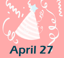 Find out information about 27 april. April 27 Birthdays