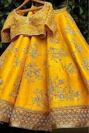 youdesign raw silk lehenga choli in yellow colour