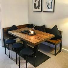 Rcc Furniture On Instagram V Pedestal Base Table With L Shape Benches With Backs Thanks Racheldale Corner Dining Table Small Dining Table Dining Room Small