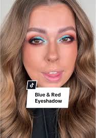 Another day…Another colour combo! Obsessed with red and blue together!  @maccosmetics @M·A·C Cosmetics Canada #maccosmetics #maccosmeticscanada  #maceyeshadow #eyeshadowtutorial