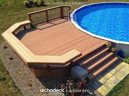 Pool Deck Um Oberirdischen Pool Des Moines Indianola Schwimmbaddecks Pool Uber Dem Boden Hintergarten