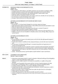 Outside Sales Representative Resume Samples Velvet Jobs